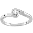 14K White Gold Diamond Promise Ring - 0.10 Ct.