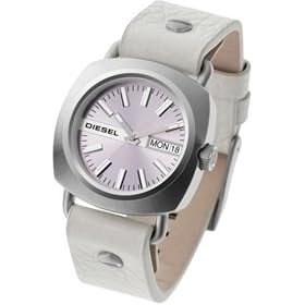 Diesel DZ5096 Ladies White Leather Stainless Steel Case Watch