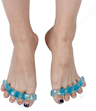 Acacia Toe Separators - Pain Relief for Plantar Fasciitis,Hullux Valgus,Bunion.Gel Stretchers for Reduces Pain After Yoga, Ballet,Sports Activities (Blue, M)