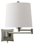 Lovana Silver Finish Plug-In Swing Arm Wall Lamp