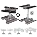 Hobbypark RC Car Stand Work Station Repair Workstation Aluminum Alloy 360 Degree Rotation Lift Or Lower for 1/12 1/10 1/8 Scale (Titanium)