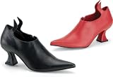 Devil-06 Pointed Toe Devil Shoe With Triangular Chunky Heel