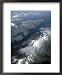 An aerial view of Cordillera Darwin on Tierra del Fuego Framed Art Poster Print by Gordon Wiltsie, 18x22
