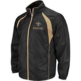 Reebok New Orleans Saints Black Trainer Full Zip Jacket (Medium )