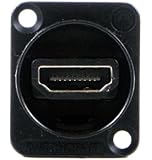 Switchcraft EHHDM12 HDMI Feedthru Panel Jack, Black Finish