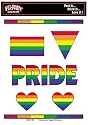 Rainbow Gay Pride Heart Multi-Pak of 7 Stickers / Decals