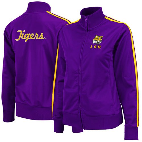 LSU Tigers Ladies Purple Carrier Full Zip Track Jacket (Large)
