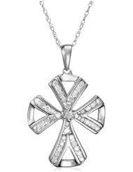 10k Gold Diamond Cross Pendant (1/2 cttw, H-I Color, 12-I2-I3 Clarity)