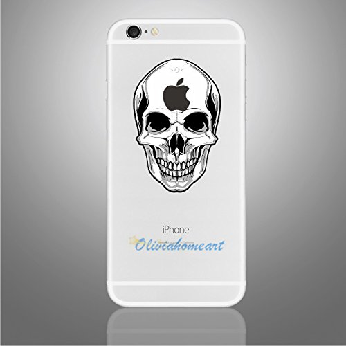 White Skull Iphone 6 Decals Iphone Vinyl Decal Stickers 4.7"