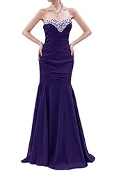 Strapless Natural   Waistline Flared-Skirt  Chiffon Pageant Dress  With Rhinestones