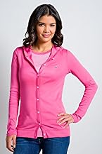 Long Sleeve 1x1 Rib Cotton Hooded Button Front Cardigan
