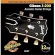 Gibson J200L Deluxe Phosphor Bronze Light Acoustic Strings (Standard)