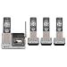 AT&T CL82401 DECT 6.0 Cordless Phone, Silver/Grey, 4 Handsets