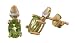 9ct Yellow and White Gold Ladies Peridot Birth Stone Earrings