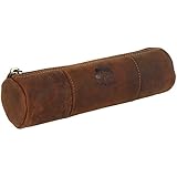 Vintage Style Pen Pencil Case Leather Pouch for Students Professionals and Artists