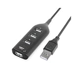 4 PORT SLIM & COMPACT USB MULTI HUB EXPANSION SPLITTER WHITE