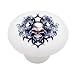 Tribal Skull with Dragons Decorative High Gloss Ceramic Drawer Knob