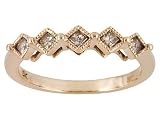 10KT RG .25CTW CHAMPAGNE DIAMOND RING