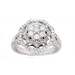 14K White Gold Diamond Ring - 1.00 Ct.