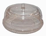 Huang Clear Acrylic Large Cake Plate with Cover