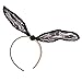 Easy lifestyles Sexy Black Lace Headband Sweet Bunny Rabbit Ear Hair Band for Wedding Party Cosplay Costume Accessory,40*9CM