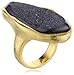 Marcia Moran Black Druzy Stone Odd Shape 18k title=