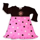 Girl Friends by Anita G - Toddler Girls Dress, Brown, Pink