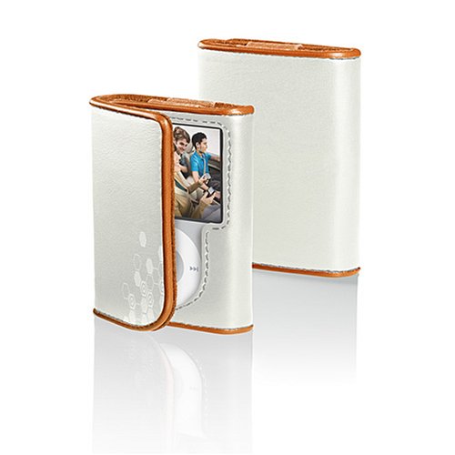 Childrens Toyshop  Electronics : Belkin iPod Nano 3G Leather Folio - Persimmon/Bone