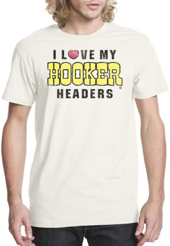I Love My Hooker Headers. Vintage Tee by Shop Rags (X Large, Vintage White)