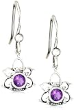 Sterling Silver Crown-Shaped Celtic Amethyst Earrings