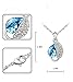 OliaDesign® Charm Ocean Heart Blue Pendants Necklace Clear Crystal Rhinestone Jewelry