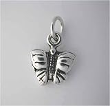 Sterling Silver Puffed BUTTERFLY * CHARM Cute