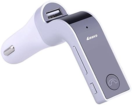 Bluetooth FM Transmitter, InnFast Wireless In-Car FM Adapter Car Kit with USB Car Charging and Hands-Free Calling for iPhone, Samsung, LG, HTC, Nexus, Motorola, Sony Android Smartphone-SLIVERY