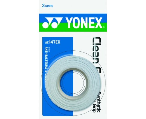  YONEX Clean Grap Surgrip, Blanc/Argent