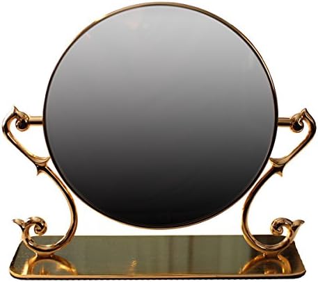 Mirrors Cast Brass Vanity Mirror Maginified Dbl-sided 9'' H
