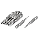 uxcell スクリュードライバービット マグネチック クロスヘッド シルバートーン 10本入り