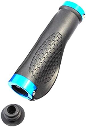 Dipary Cycling Handle Grip for MTB Road Bike Aluminum Alloy Rubber 2pcs Blue