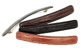 L. Erickson Lizard Leather Long Skinny Barrette