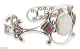 Moonstone and garnet bracelet, 'Grace'
