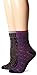 K. Bell Women's Floral Damask Sock with Pique Edge