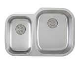 30 Inch Stainless Steel Undermount 40/60 Double Bowl Kitchen Sink - 16 Gauge