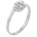 Jewelry : Sterling Silver Cz Double Curl Wrap Solitaire Ring
