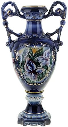 Vase floor ceramic blue Florence