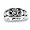 Claddagh Oxidized Inset Design Band Ring - Up to size 14, 6