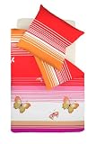 Produkt-Bild: Fleuresse 112619 Fb. 4 Satin-Bettw&auml;sche 2-teilig, pink, 155x220cm