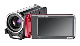 Sanyo Xacti VPC-TH1EX HD-Camcorder (SD/SDHC-Card, 30-fach opt. Zoom, 2 Megapixel, 7,6 cm (3 Zoll) Display) rot