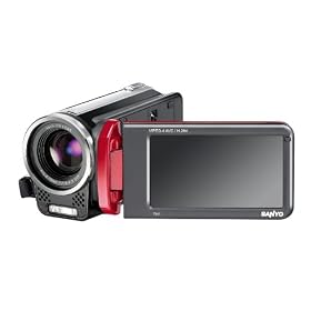 Sanyo VPC-TH1ER Dual Video & Photo Camera - Red