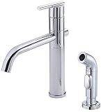 Danze D404458 Parma Single-Handle Kitchen Faucet with Lever Handle and Spray, Chrome