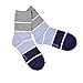 TeeHee Little Boys Basic Cotton Crew Socks 6 Pair Pack (6-8 Years, Rugby Stripe)