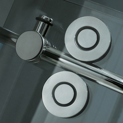 Frameless Sliding Tub Tub Door Frame Finish: Chrome, Glass Type / Door Configuration: Frosted / Right Hinged Door